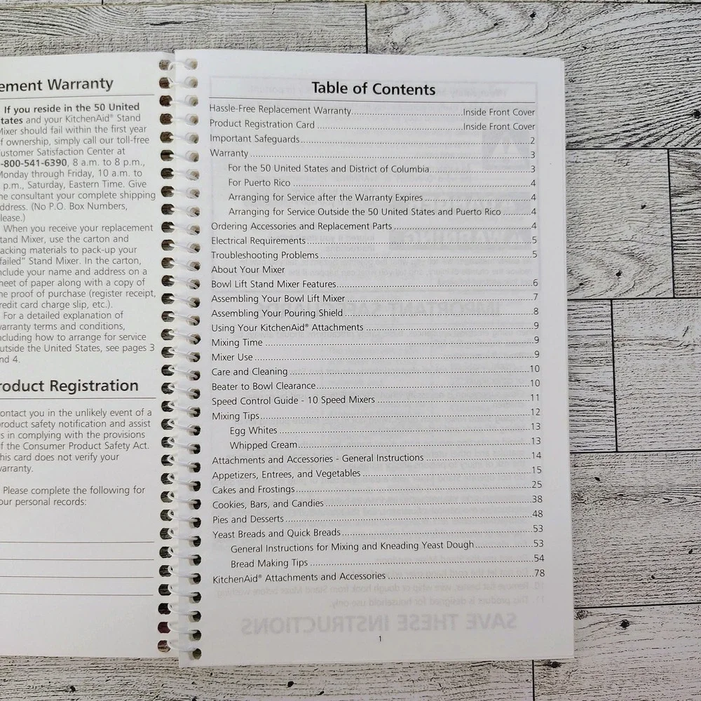 KitchenAid‎ Bowl-Lift Stand Mixer Instructions and Recipes 2003 Spiral 9708307
